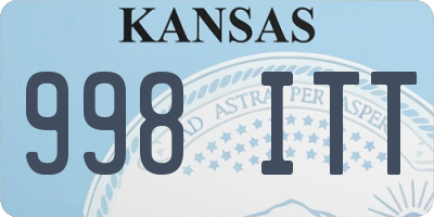 KS license plate 998ITT