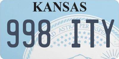 KS license plate 998ITY