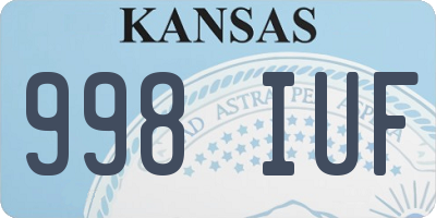 KS license plate 998IUF