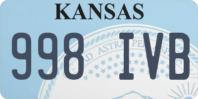 KS license plate 998IVB