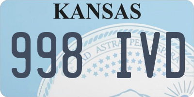 KS license plate 998IVD