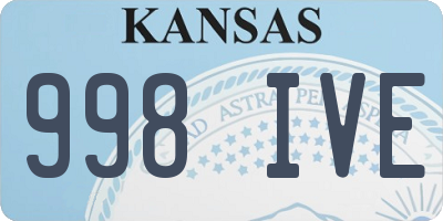 KS license plate 998IVE