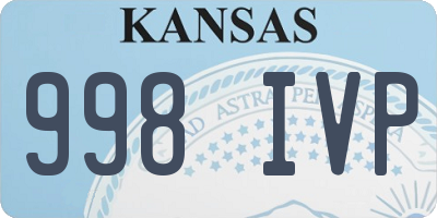 KS license plate 998IVP