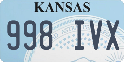 KS license plate 998IVX