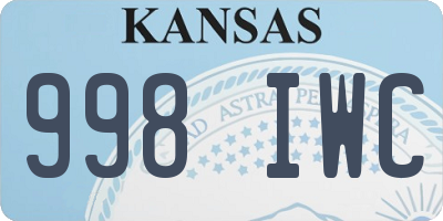 KS license plate 998IWC