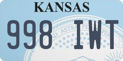 KS license plate 998IWT