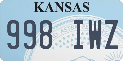 KS license plate 998IWZ