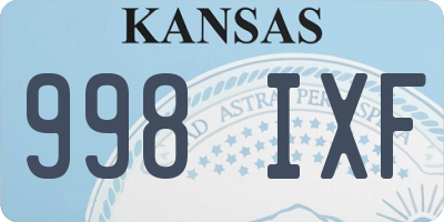 KS license plate 998IXF
