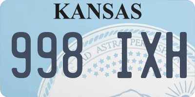 KS license plate 998IXH
