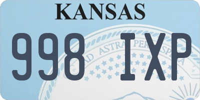 KS license plate 998IXP