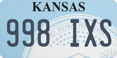 KS license plate 998IXS