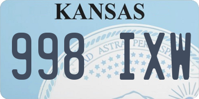 KS license plate 998IXW