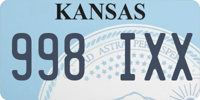 KS license plate 998IXX