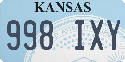 KS license plate 998IXY