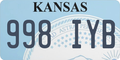 KS license plate 998IYB