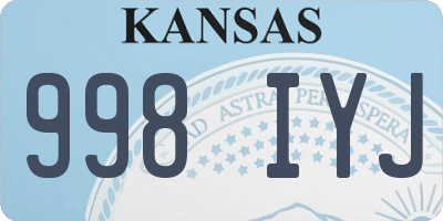 KS license plate 998IYJ