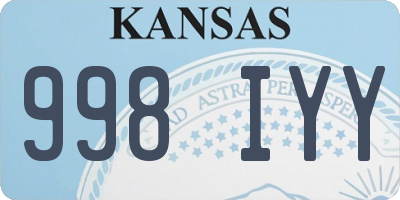 KS license plate 998IYY