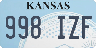 KS license plate 998IZF