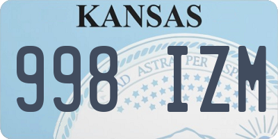 KS license plate 998IZM