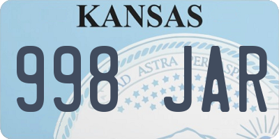 KS license plate 998JAR