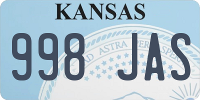 KS license plate 998JAS