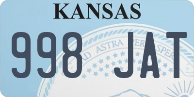 KS license plate 998JAT