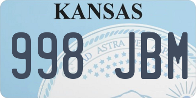 KS license plate 998JBM