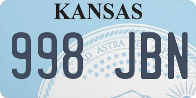 KS license plate 998JBN