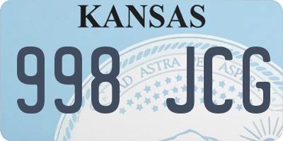KS license plate 998JCG