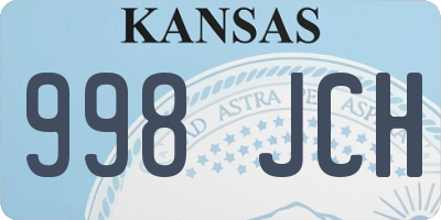 KS license plate 998JCH