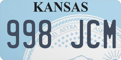 KS license plate 998JCM