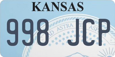 KS license plate 998JCP