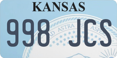 KS license plate 998JCS