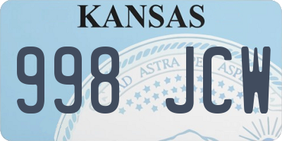 KS license plate 998JCW