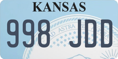 KS license plate 998JDD