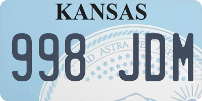 KS license plate 998JDM