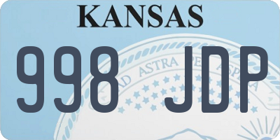 KS license plate 998JDP