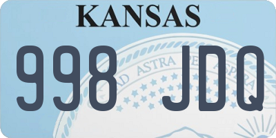 KS license plate 998JDQ