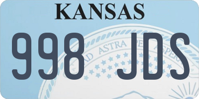 KS license plate 998JDS