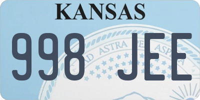 KS license plate 998JEE