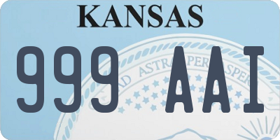 KS license plate 999AAI