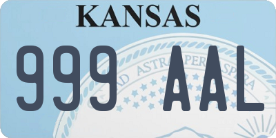 KS license plate 999AAL