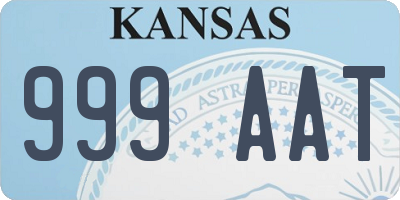 KS license plate 999AAT