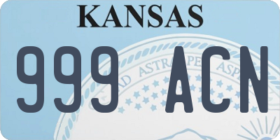 KS license plate 999ACN