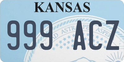 KS license plate 999ACZ