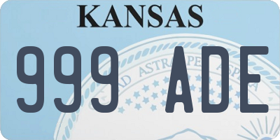KS license plate 999ADE