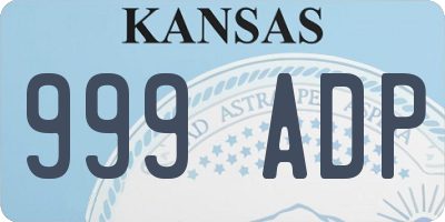 KS license plate 999ADP