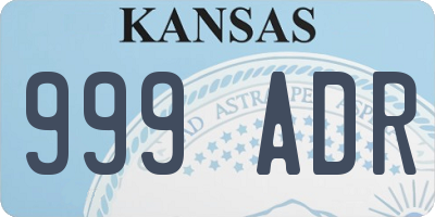 KS license plate 999ADR