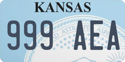 KS license plate 999AEA