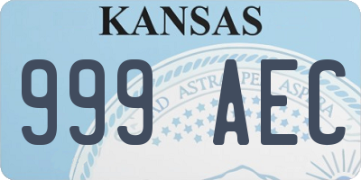 KS license plate 999AEC